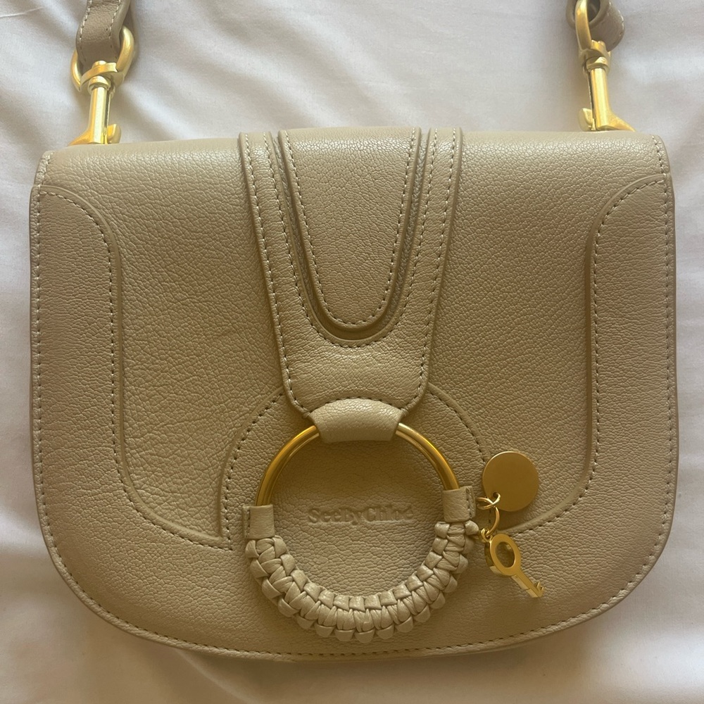 See By Chloe Beige Hana  Crossbody Bag in Cement Beige